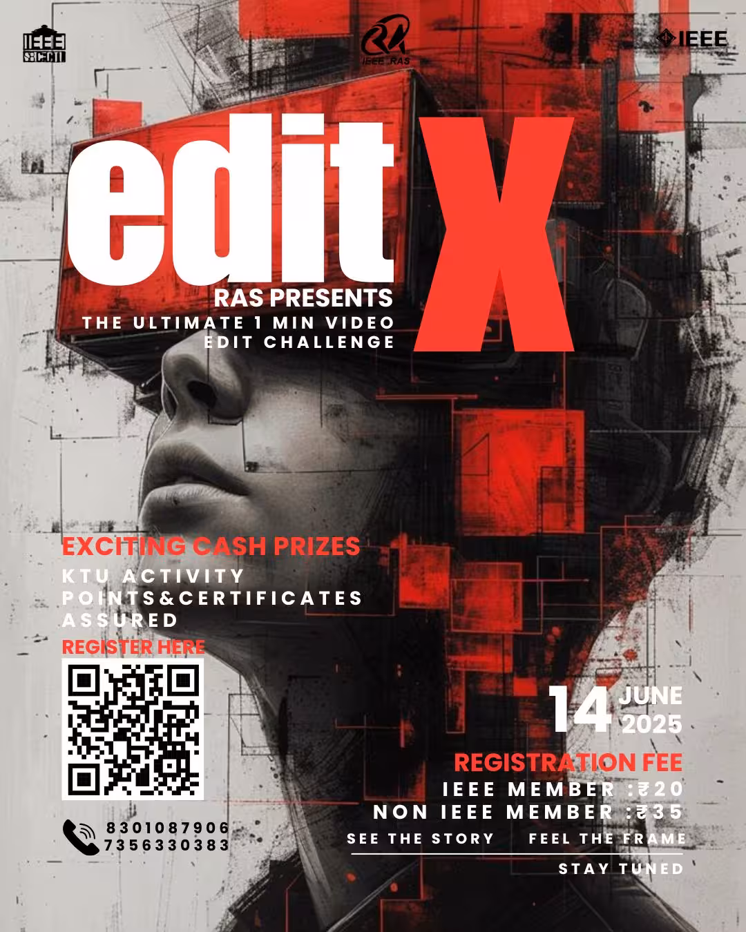 editX video editing challenge by IEEE SB CECTL at College of Engineering (CEC), Cherthala